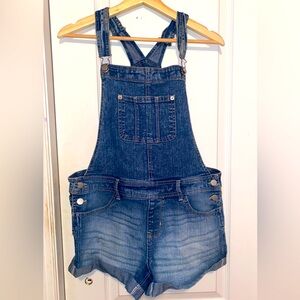 NOBO short blue denim overalls, size M